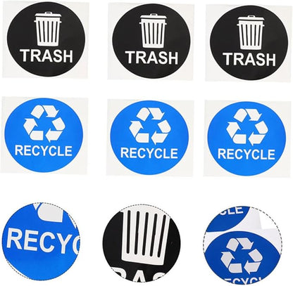 DOITOOL 8pcs Waterproof Trash Can Stickers for Recycling Classification Sturdy Waste Sorting Labels for Home Kitchen Office Use