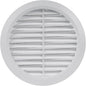 Vent Systems 5'' Inch - White - Soffit Vent Cover - Round Air Vent Louver - Grill Cover - Built-in Insect Screen - HVAC Vents for Bathroom, Home Office, Kitchen