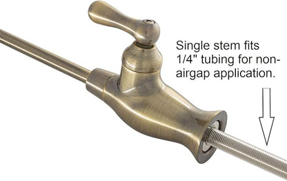 Metpure Non-airgap NSF Certified RO Faucet Reverse Osmosis Drinking Water Filtration System Water Dispenser Spout (Antique Brass). Vase Style with Faucet Wrench