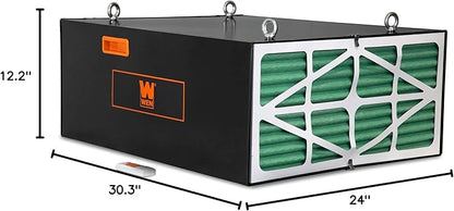 WEN 3417 3-Speed Remote-Controlled Industrial-Strength Air Filtration System (556/702/1044 CFM)