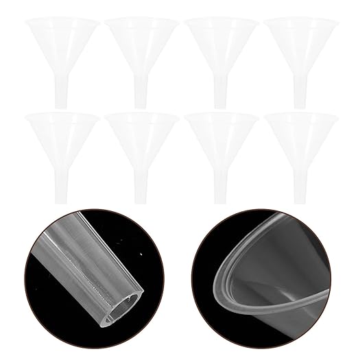 Veemoon 20pcs Short Stem Lab Funnels 60mm for Scientific Liquid Filling, Classroom and Laboratory Use, Chemical Filter Funnel Set