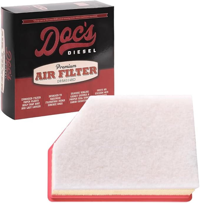 Doc's Diesel Engine Air Filter DPA11888 | Compatible with Chevrolet/GMC 6.6L Duramax 2500HD, 3500HD 2020+ | Replaces A3248C