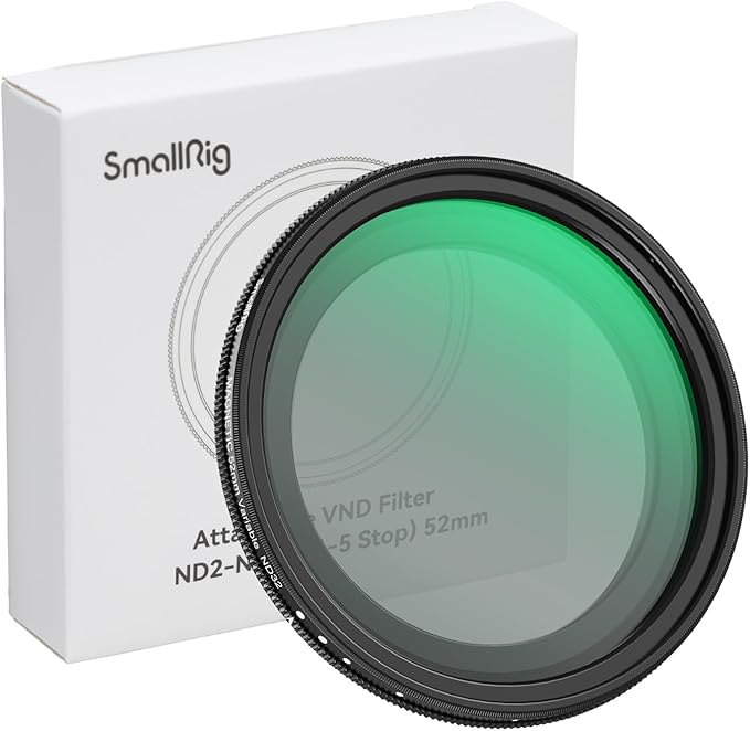 SmallRig 52mm Magnetic Variable ND Filter ND2-ND32 (1-5 Stops) No X Cross HD Optical Glass Waterproof Scratch Resistant Magnetic Adjustable Neutral Density Filter for Phone - 4215