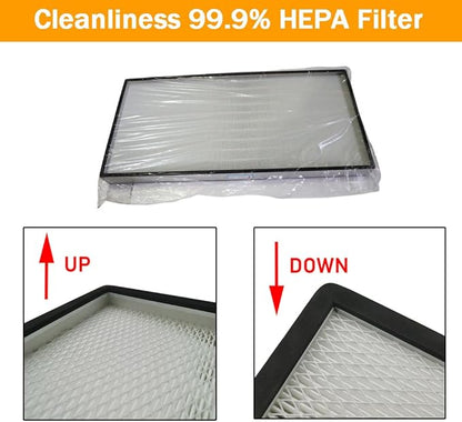 Replacement HEPA Filter for Air Flow Clean Bench 46 x 22 x 2.7 inch FFU Aluminum Fan Filter Unit for Laminar Flow Hood Class 100 Cleanliness HEPA Filter