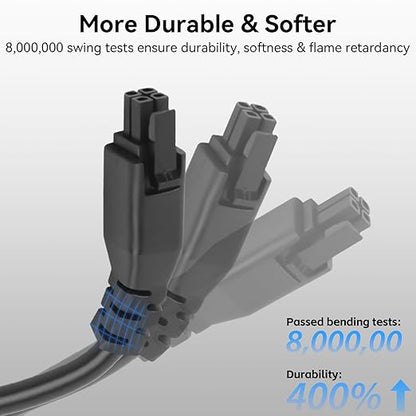 1M 4-Pin ACE Pro Extension Cable Compatible with Anycubic Kobra 3/Kobra 3 Max/Kobra S1 Combo 3D Printers 22AWG Copper Core Extension with Magnetic Ring Filter