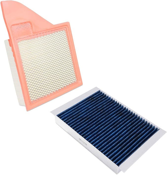 Cabin & Engine Air Filter Fit for Ford Mustang 2011-2014 5.0L/3.7L, Mustang 2010 4.6L Activated Carbon Cabin Filter Replacement CF10370 CA10781 Car Accessories