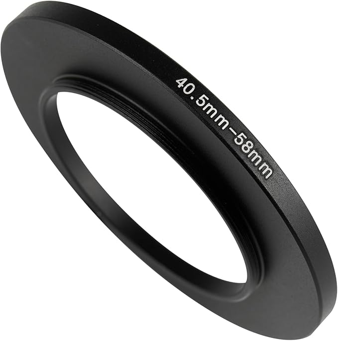 40.5-58mm Metal Step-Up Ring Adapter Compatible with Mirrorless Cameras DSLR Lens, UV CPL ND Filter Thread Converter, Black