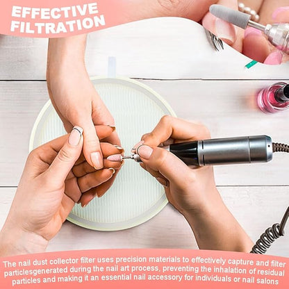 4 Pack Nail Dust Collector Replacement Filter for MelodySusie HPro/SProR Nail Dust Collector, Reusable Dusts Collector Filter for Nails Machine Manicure Tools Salon Home Use