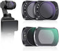 Variable ND Lens Filters Kit for DJI Osmo Pocket 3 Creator Combo Accessories Variable ND Filters 1-5 Stops + 6-9 Stops Compatible-4 Pack(VND2-32 VND64-512 UV CPL)