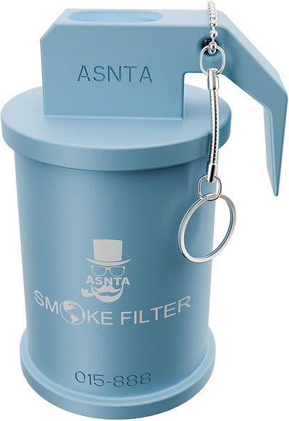 Personal Smoke Air Filter - Replaceable Filter,Suitable for Capturing Smoke and Removing Odors in Cars, Offices and Bedrooms, Durable for 500 Times of Use, Easy Breathing(Blue)