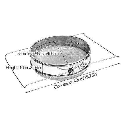 Honey Separator,Stainless Steel Double Sieve,Beekeeping Honey Harvesting Supplies | for Harvesting Processing Apiary Commercial Beekeepers Outdoor