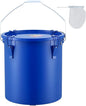 VEVOR Fryer Grease Bucket - 6 Gal Carbon Steel Oil Disposal Caddy with Rust-Proof Coating, Transport Container with Lid, Lock Clips, Filter Bag for Hot Cooking Oil Filtering