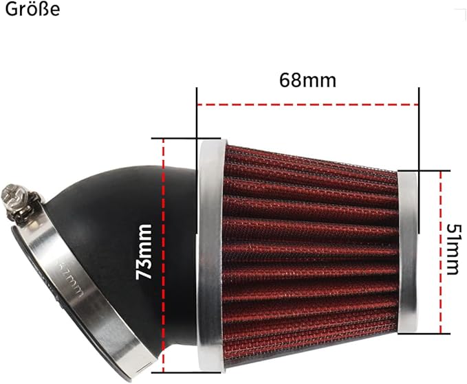 Evermotor Air Cleaner Carburetor Motorcycle Air Filter 37mm 38mm 39mm Perfect for 50cc 70cc 90cc 110cc 125cc 150cc Pit Bike,Moped,ATV,SSR,TTR