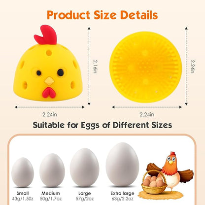 Egg Washer for Fresh Eggs, Silicone Egg Brush Cleaner, Egg Cleaner Scrubber for Fresh Eggs, Reusable Multipurpose Washing Egg Tool for Fruits and Vegetables(Yellow)