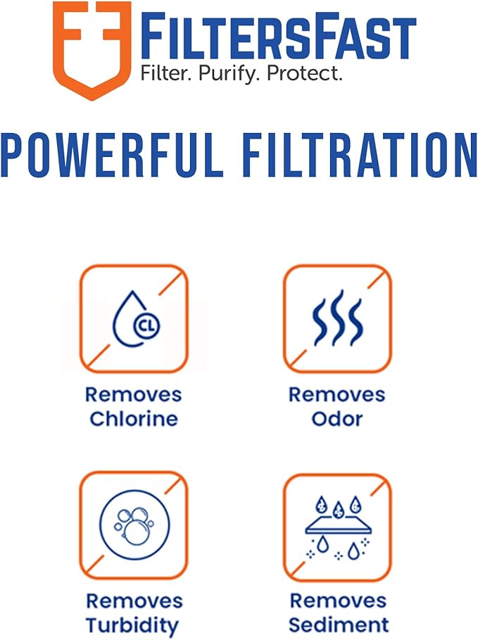 Filters Fast PH21500 Compatible Replacement for Everydrop EDR4RXD1 Filter 4, Carbon Refrigerator Cartridge for Fridge Water Dispenser
