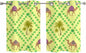 2 Panel Kitchen Cafe Curtains, Desert Sand Camels Sunlight Filtering Nature Air Through, Window Decor Tier Curtains for Living Room 55W x 39L inch Palm Trees Tropical Plants Polka Dot Yellow