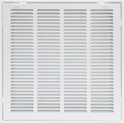 18"W x 18"H [Duct Opening Size] Steel Return Air Filter Grille - Removable Face/Door for 1 inch Filters -HVAC Vent Cover Grill - White [Outer Dimensions: 20 5/8"W X 20 5/8"H]