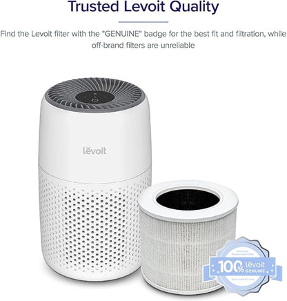 LEVOIT Genuine Core Mini-P Replacement Filter, Core Mini-RF Air Purifier Filters, Supports HEPA Sleep Mode, High-Efficiency Activated Carbon for Removal of Smoke, Odor, Allergens, Pollen, 2 Pack,White