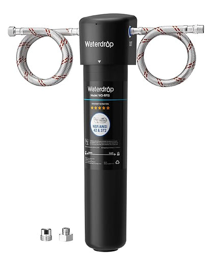 Waterdrop 15UA Under Sink Water Filter System, 2 Years, Reduces Lead, Chlorine, Bad Taste & Odor, Under Counter Water Filter Direct Connect to Kitchen Faucet, NSF/ANSI 42 Certified, USA Tech