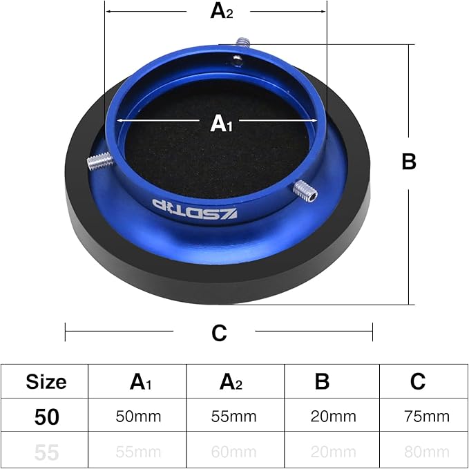 Carburetor Carb Velocity Stack Air Filter Cleaner Modified Trumpet Aluminum Alloy with Sponge Filter Steel Mesh for PWK21-30mm Short Fast Intake Suggest for Small Displacement (Blue,50mm)