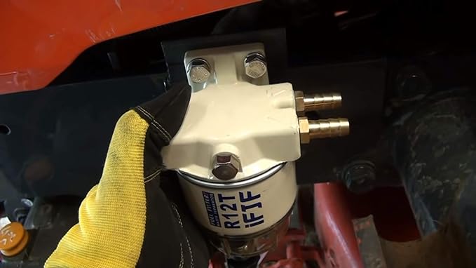 iFJF R12T Fuel Filter/Water Separator 120AT NPT ZG1/4-19 Automotive Parts with Fitting - Filter and Water Collection Bowl Diesel Engine