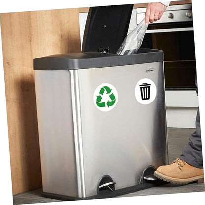 6 Sheets Self-Adhesive Garbage Classification Label Stickers for Waste Sorting Trash Can Decals for Home and Office Use Easy to Apply Waste Container Stickers
