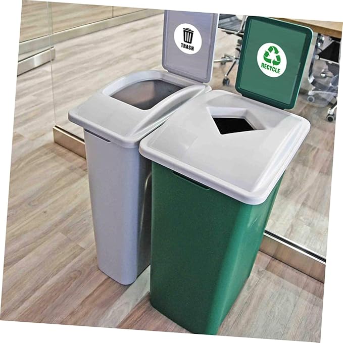Bin Labels of Garbage Can Decals Material Reminding Stickers for Waste Sorting Indoor Recycling Bin Stickers