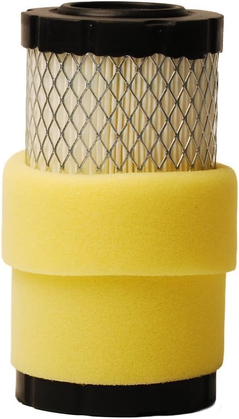 2 Pack 796031 Air Filter Pre-Cleaner Set Compatible with Briggs Stratton 594201 591334 797704 Air Cleaner Cartridge, Lawn Mower Air Filter, Plus Foam Pre Filter