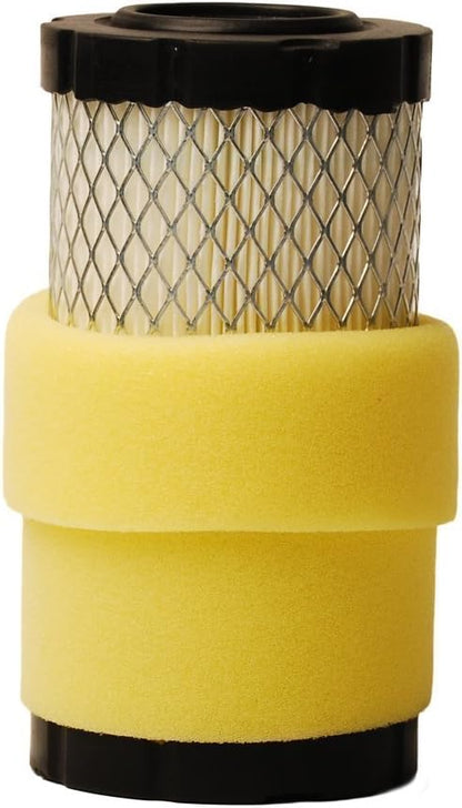 2 Pack 796031 Air Filter Pre-Cleaner Set Compatible with Briggs Stratton 594201 591334 797704 Air Cleaner Cartridge, Lawn Mower Air Filter, Plus Foam Pre Filter
