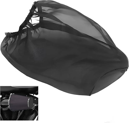 Air Filter Cleaner Kits, Motorcycle Waterproof Air Filter Rain Sock Dustproof Protective Cover Fits for Harley Davidson Touring Model Autocar (Filter L)