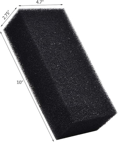 ALEGI Filter Foam Sponges, Bio Sponge Filter Media Pad, Cut-to-Size Foam for Aquarium Fish Tank (10" x 4.7" x 2.75" (2pcs))