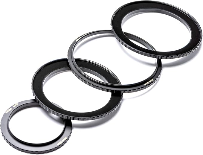 NiSi - Brass Pro 58mm to 77mm Step-Up Ring - Threaded Stepping Adapter Ring, 58mm Male Lens Attachment 77mm Female Filter and Accessory Thread - Matte Black Finish to Prevent Reflections, Brass Alloy