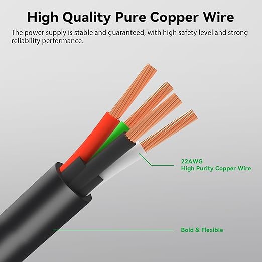 UniTak3D Extension Cable for Bambu Lab AMS Lite,39.37in 4-Pin Cable with Magnetic Ring Filter Compatible with Bambulab A1/A1mini AMS-Lite 3D Printers(Not for X1/P1 Series)