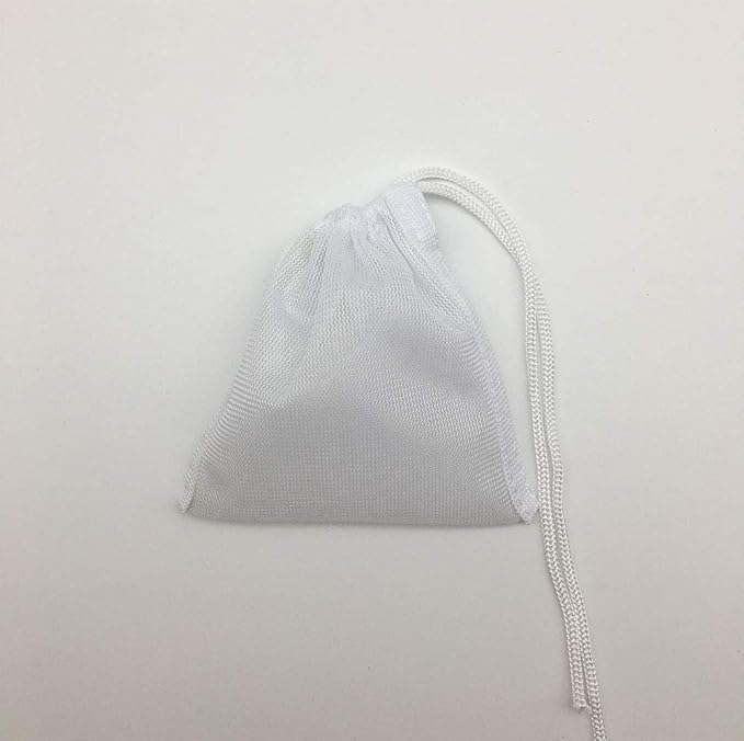 6 Pack Small Sized Filter Bags for Activated Carbon,3 by 4 inches High Flow Aquarium Mesh Media Filters Bag with Drawstrings for Fish Tank Charcoal Filter Bags
