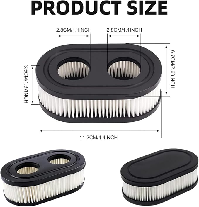 3-Pack 593260 Air Filter for 500,500E,550E,500EX,550EX,625E,675,625EX,675EX,675EXI,725EXI Engines, High Performance Replacement Air Filter Cartridge, Fits Lawn Mower & Outdoor Power Equipment