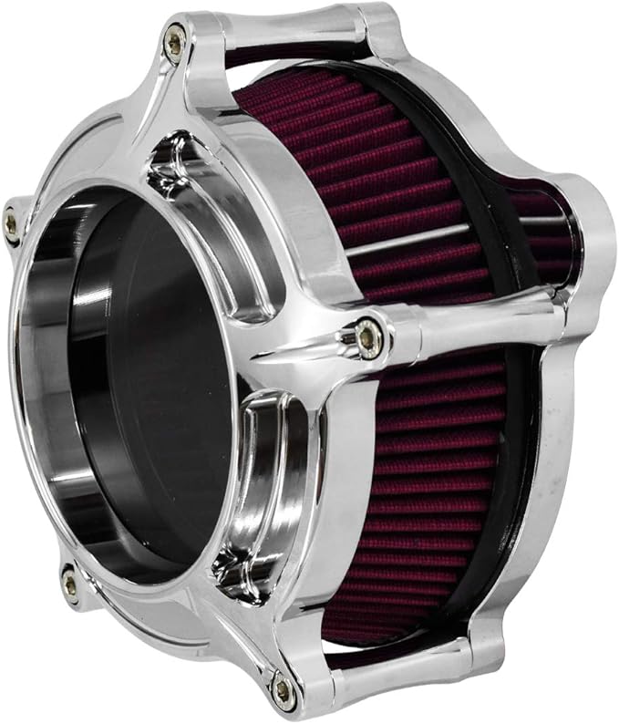 HDBUBALUS Motorcycle Air Filter Cleaner Intake Filter System Kit (C-For Touring Trike 08-16, Softail 16-17,Dyna 17)