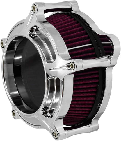 HDBUBALUS Motorcycle Air Filter Cleaner Intake Filter System Kit (C-For Touring Trike 08-16, Softail 16-17,Dyna 17)