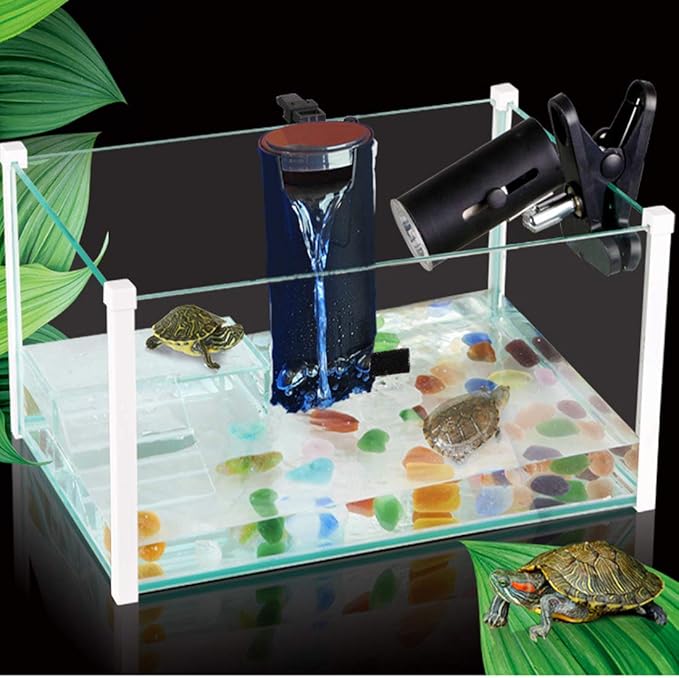 Aquarium Internal Filter for 3 to 20 Gallons Small Fish Tank Turtle Tank Reptiles Shrimp Amphibian Frog Cichlids Newt(Aquarium filter)