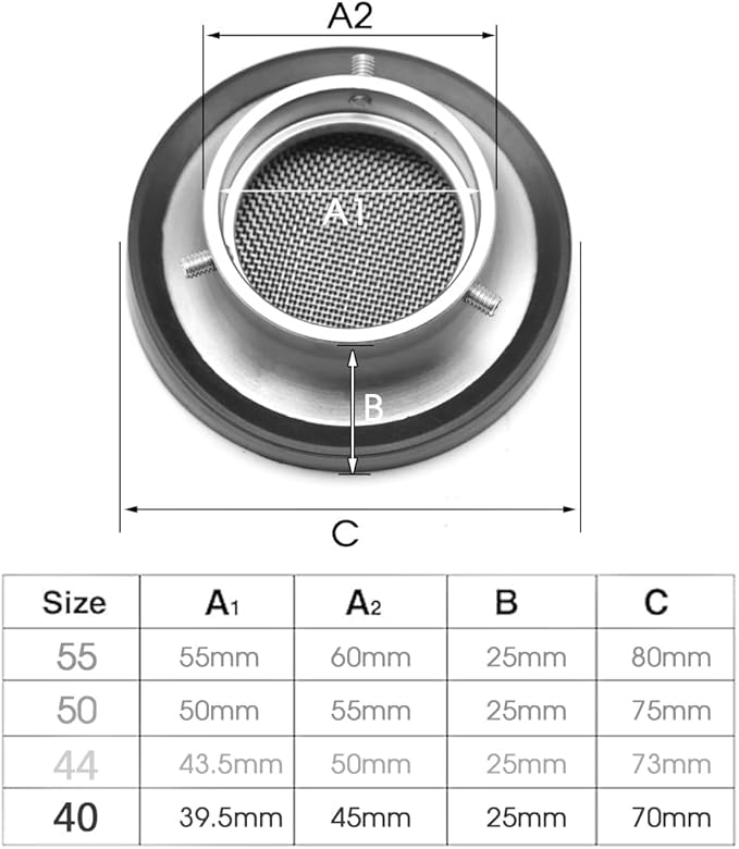 Carburetor Carb 40mm Velocity Stack Air Filter Cleaner Modified Trumpet with Sponge Filter Steel Mesh for VM22 PZ22 CT200U Shortest Fast Intake Suggest for Small Displacement (Silver,40mm)