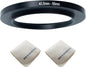 40.5mm Lens to 55mm Camera Lens Adapter 40.5mm to 55mm Step Up Ring Adapter Ring for All Brands of UV ND CPL, with Premium Lens Wiping Cloth 2 Pack (40.5mm-55mm)