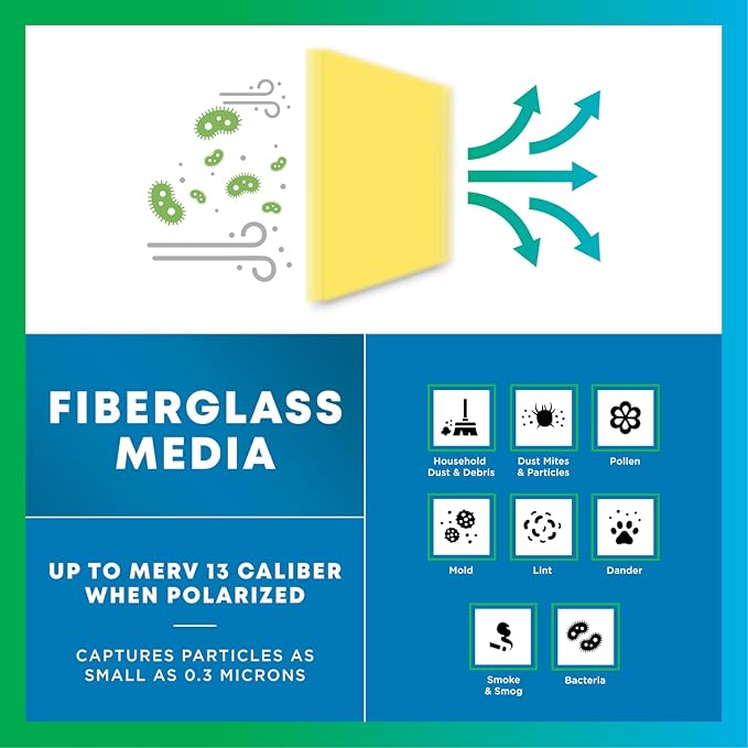 Filterbuy 16x20 Air Cleaner Filter Replacement Pads for Respicaire CG MicroClean 95, Totaline CG1000 Star Series, and More (4-Pack)