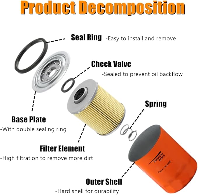 070185ES Oil Filters 90mm High Capacity for Ge-nerac 8kw-24kw Air-Cooled and Portable Generators 760cc 990cc Engines Rep 070185E 70185(3Pack)
