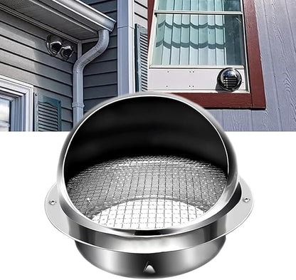 304 Stainless Steel Range Hood Exhaust Pipe, Weatherproof Cap, Exterior Wall air Outlet, Thickened Vent (Size : 200mm/7.87in)
