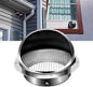 304 Stainless Steel Range Hood Exhaust Pipe, Weatherproof Cap, Exterior Wall air Outlet, Thickened Vent (Size : 200mm/7.87in)