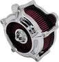 Harley Air Cleaner Turbine Intake Chrome Filter Kit Cnc Cut for Motorcycle Dyna 2000 - 2017 Softail 2000 - 2015 Touring 2000 - 2007 Fitment - B (Red)