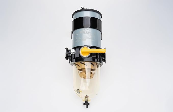Racor 900FV10 Turbine Fuel Filter/Water Separator | 90 GPH | 10 Micron | Integrated Shut-Off Valve | Replaces Obsolete 900FH & 900FG Series | Fits Marine & Industrial Diesel