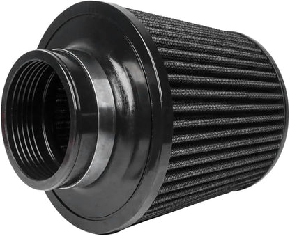 KYOSTAR Carbon Fiber 3" (76mm) High-Flow Air Filter, Reusable Cone Cold Air Intake, High Performance, Washable, Clamp-On Car High Flow Dry Air, Flange Diameter: 3 Inch, Filter Height: 6.7 Inch, Black