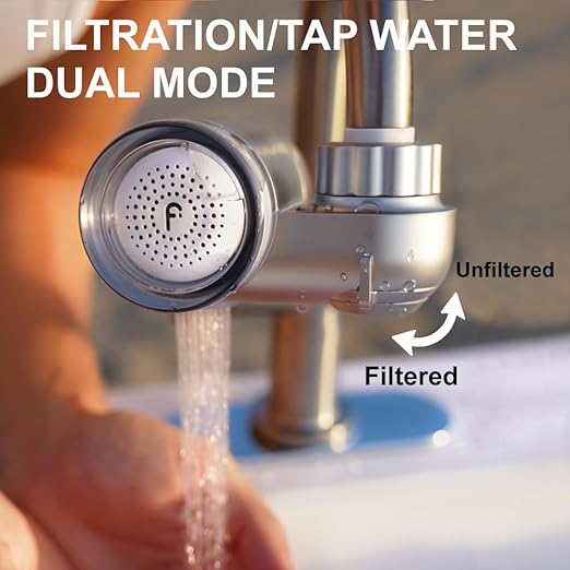 Filterbaby Skincare Filter 2.0, Bathroom Sink Filter Faucet for Men and Women’s Skin Care, 99.9% Chlorine Removal – 0.000001 mm Carbon Fiber, Clinically Tested, Skin Hydration in 2 Weeks (Chrome)