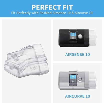 1 PC Replacement Water Chamber for AirSense 10 & AirCurve 10, Perfect Fit and Reliable Water Tank, with 10 Packs Filters Compatible with AirSense 10 & AirCurve 10 CPAP Machines