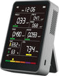 Professional Indoor Air Quality Monitor with AQI, Portable Real-Time Detector for Home Cars Plants and Pets (Gray)